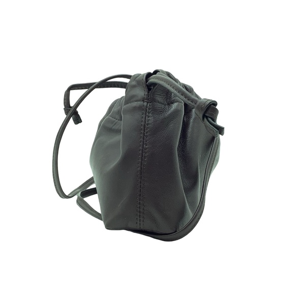 Studio Amelia Chocolate Calf Leather Mini Drawstring Bag  Studio Amelia Calf Leather Mini Drawstring Bag